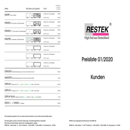 Restek preise 2020_01 | PDF