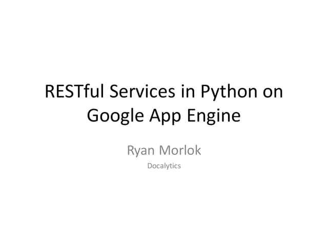Restful App Engine