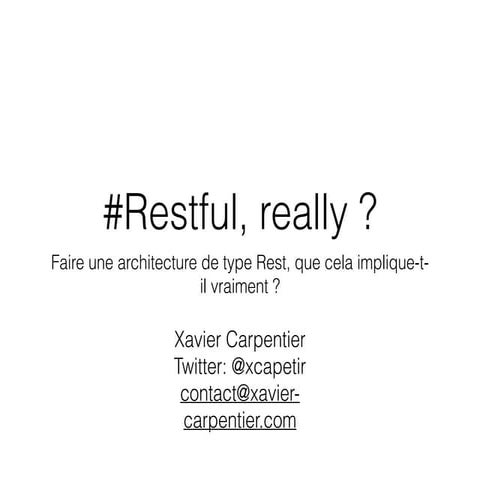 Restful, really ? MixIt 2014