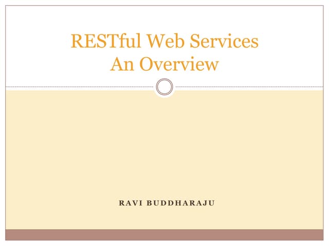 Overview of RESTful web services