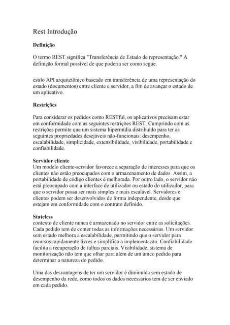 Rest introdução