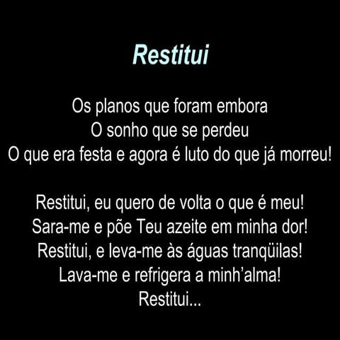 Restitui | PPT
