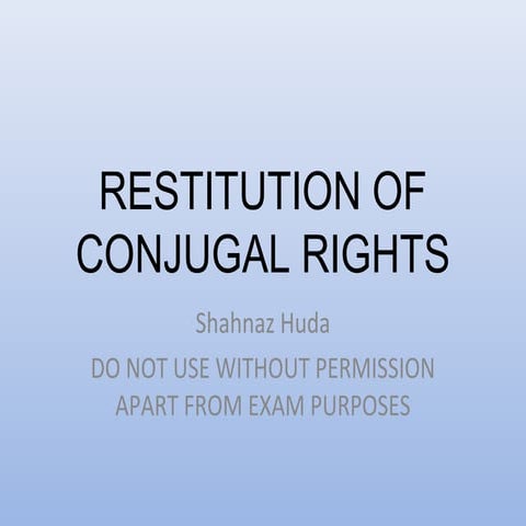 Restitution of conjugal_rights_bangladesh_._lastpptx