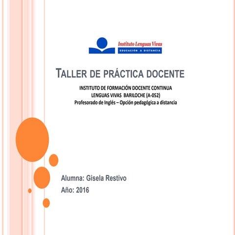 Restivo  informe institucional- periodo 3