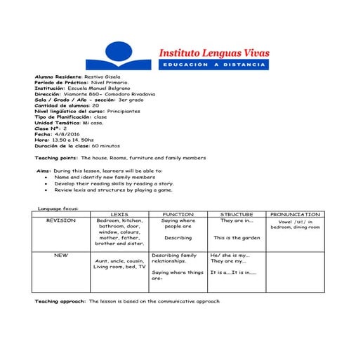 Restivo- Primary- Lesson 2
