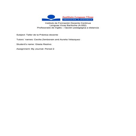 Restivo  tpd journal-period2