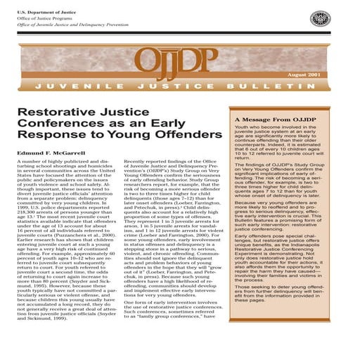 Restorative justice and response