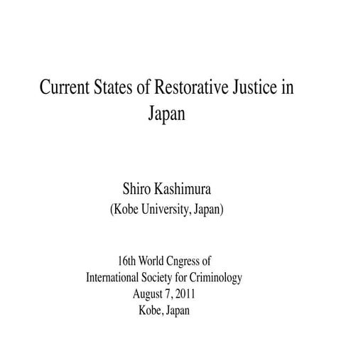 Restorative justice in japan