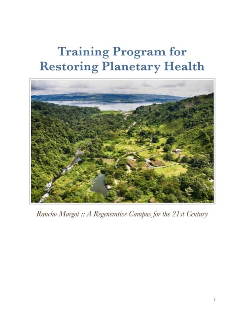 Restoring Planetary Health