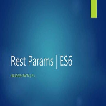 7. Rest parameters | ES6 | JavaScript | PPT image.