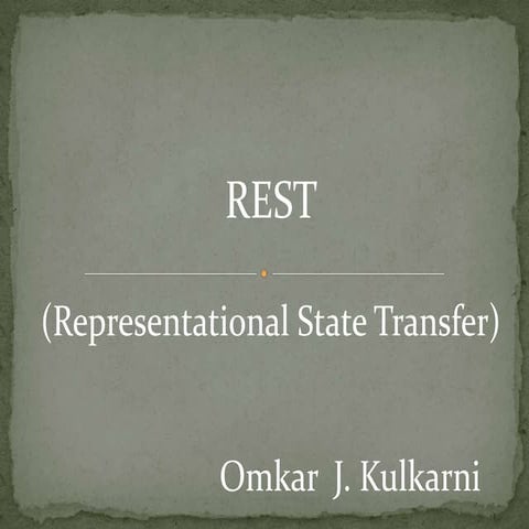 Introduction To REST | PPT