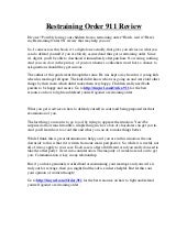 Restraining Order 911 Review Losing Your Children From A - 