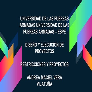 Restricciones y proyectos