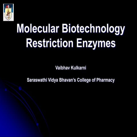 Restriction enzymes 