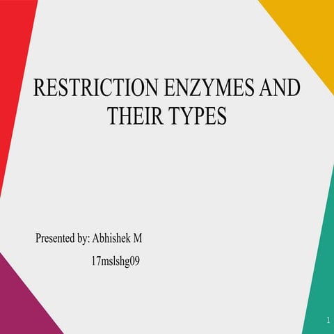 Restriction enzymes and their types 