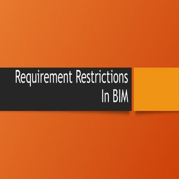 Comprehensive Guide to Requirement Restrictions in Building Information ...