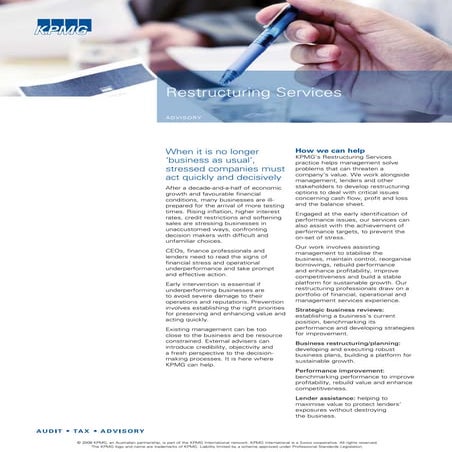 Restructuring Factsheet