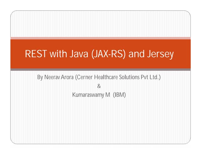 Eclipse Day India 2015 - Rest with Java (jax rs) and jersey
