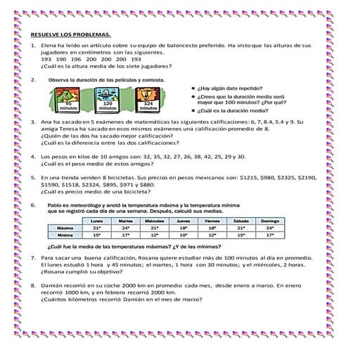 Resuelve los problemas