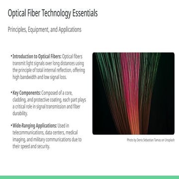 Optical Fiber Communication - Principles, Equipment, and Applications ...