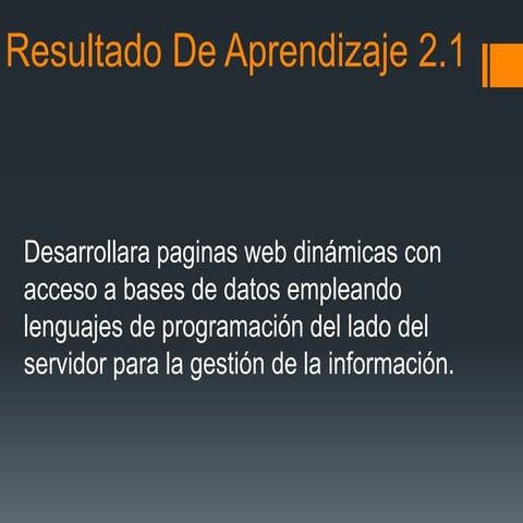 Resultado de aprendizaje 2.1