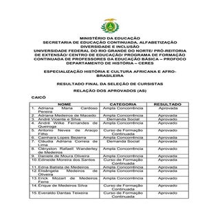 Resultado final da sel eu00 c7u00c3...
