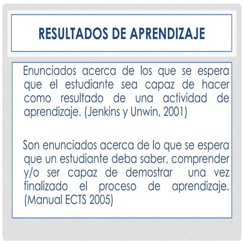 Cómo redactar los resultados de aprendizaje | PDF