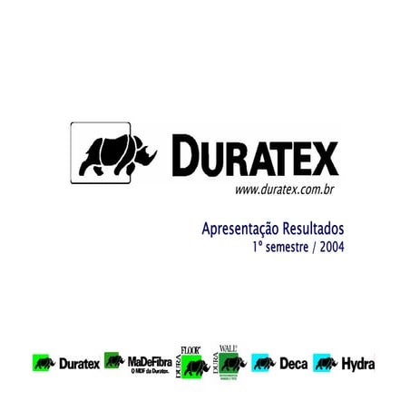 Duratex - Resultados do 1º Semestre de 2003 | PDF