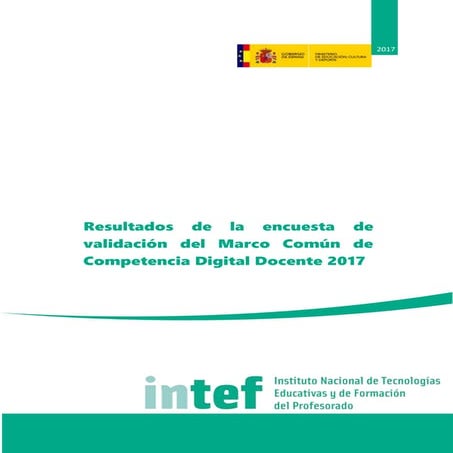 Resultados encuesta validación Marco Competencia Digital Docente 2017