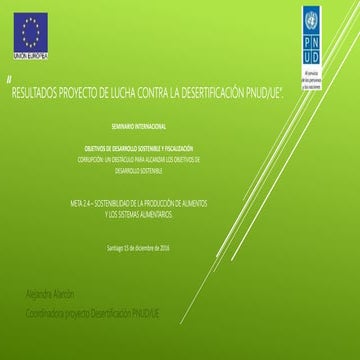 Resultados Proyecto Desertificación Contraloría