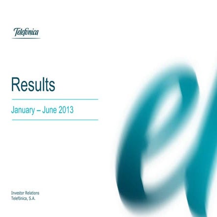 Resultados telefonica Primer Semestre