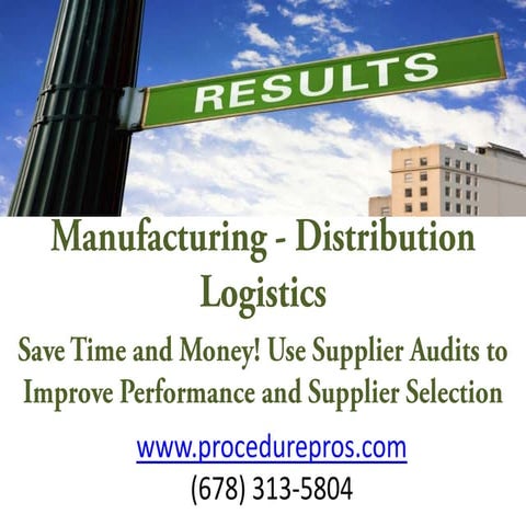Results   supplier audits