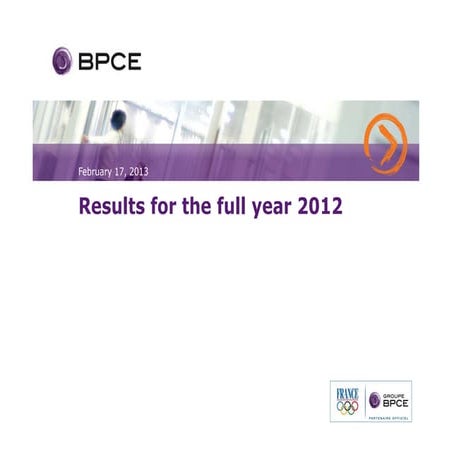 Results bpce q4_12