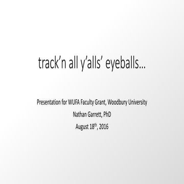 Faculty Development Grant Results Presentation 