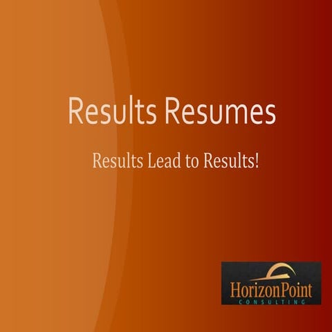 Results resumes presentation Athens State