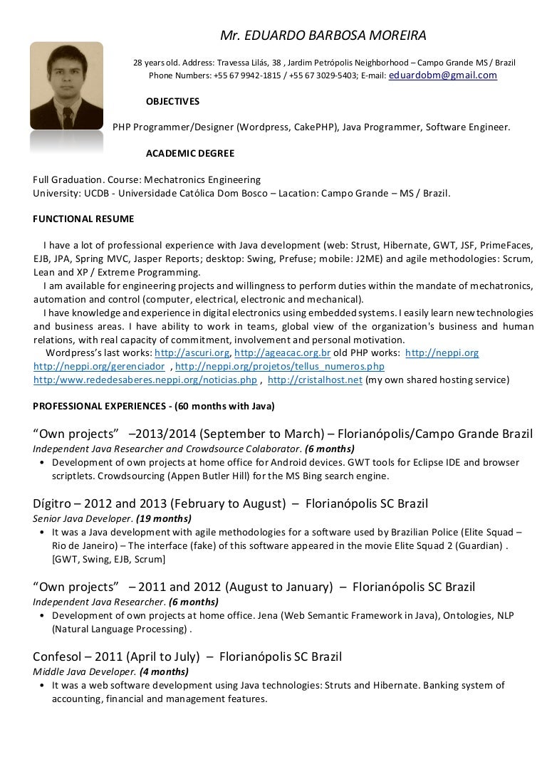 java swing resume
