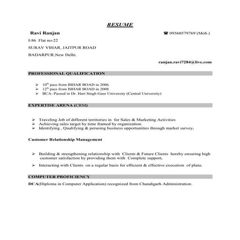 normal resume | DOCX
