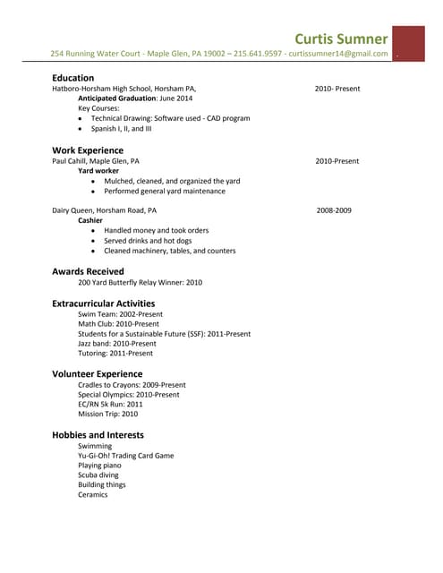 Resume for pathways | DOCX