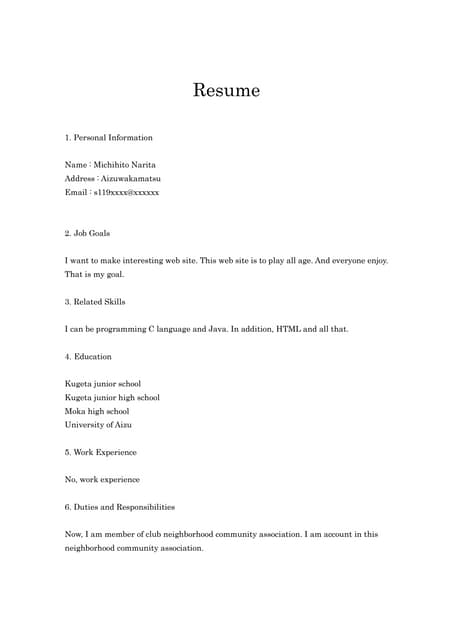 Resume | PDF