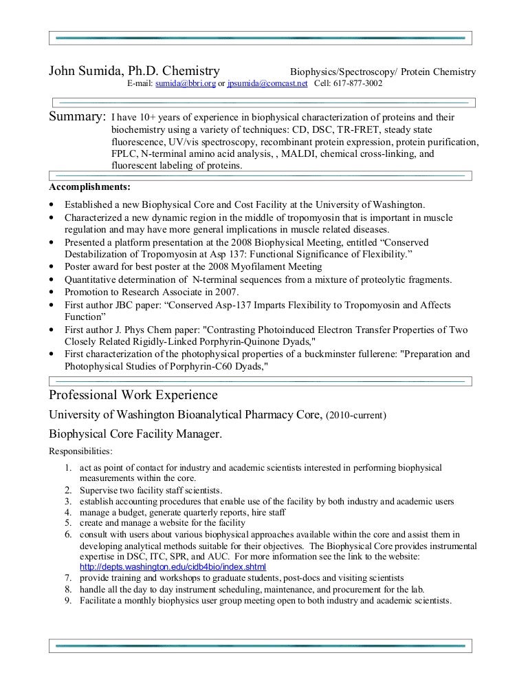 resume biochemistry resumes