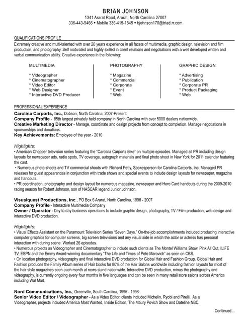 Multimedia Resume PDF - Resume 12971997418107 Phpapp02 Thumbnail 