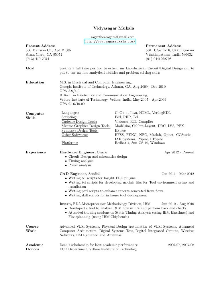 ece resume format