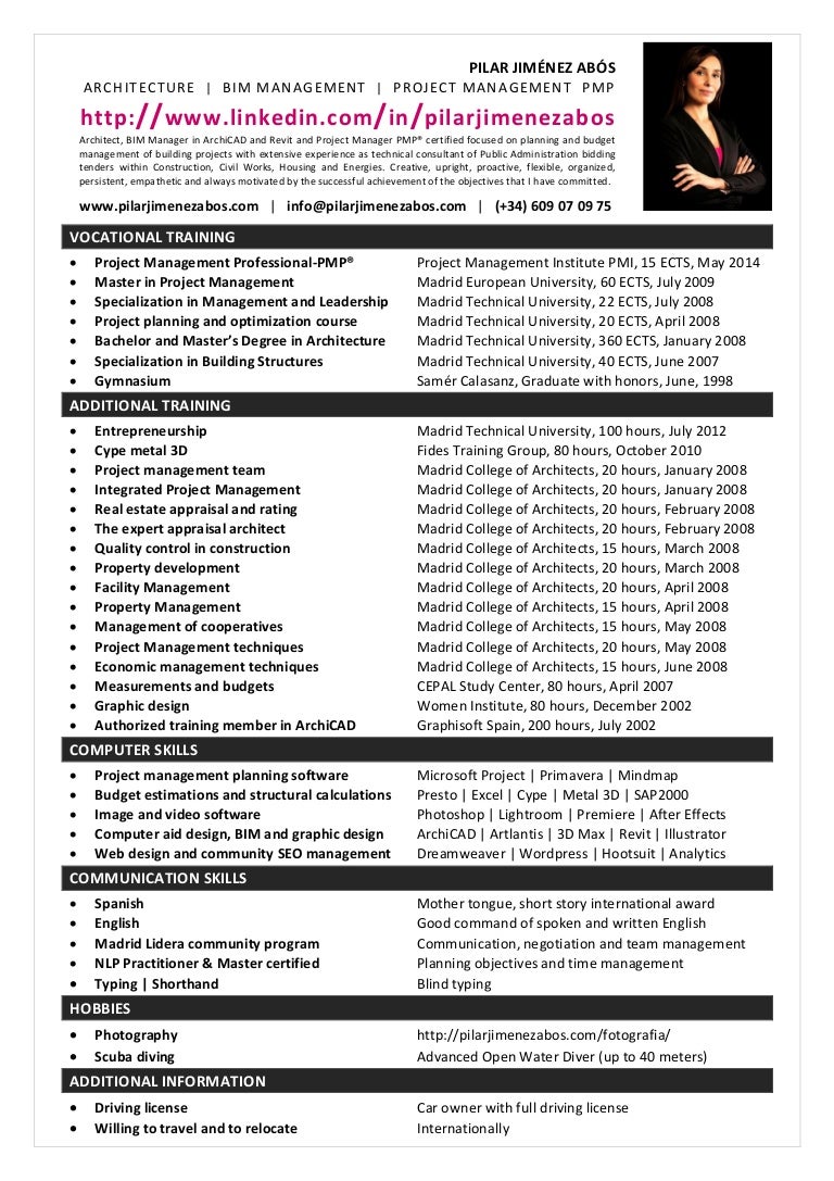 architectural manager resumes