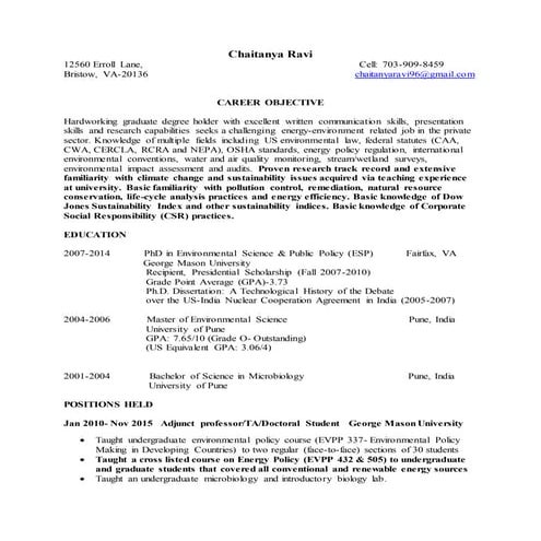 Ram cv | PDF