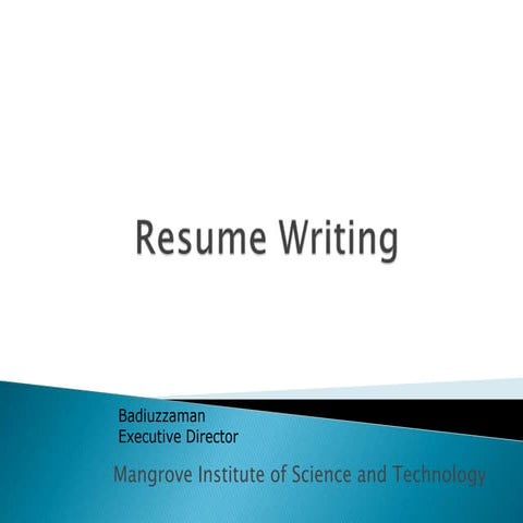 How to Write your Resume 