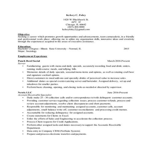 Rachel Resume 9-14-16 | PDF