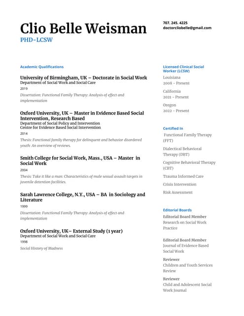 Clio Belle Weisman Resume for Squarespace PDF Clio Belle Weisman Resume for Squarespace PDF