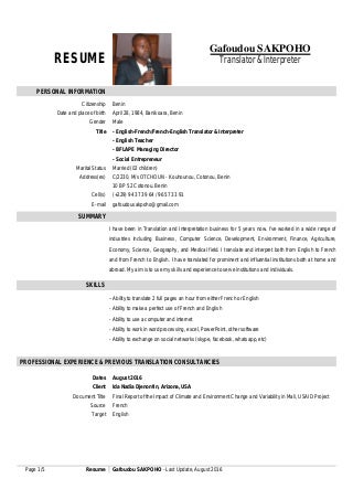 translation cv