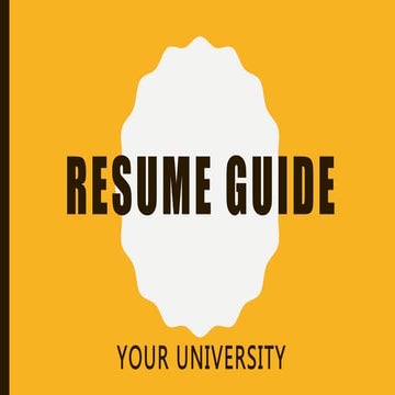Resume guide