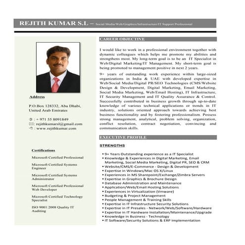 Resume -  IT Specialist-Web-Social Media Specialist-Digital Marketing